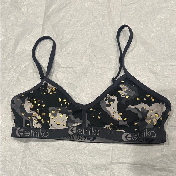 Ethika Women's Camo Bralette with Gold Accents size Medium - Picture 1 of 3